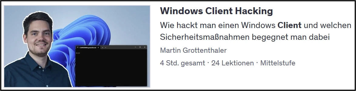Windows Hacking Udemy Course Banner